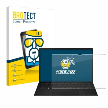 Parte frontale di una confezione del prodotto con il logo del marchio BROTECT. Accanto è raffigurato il dispositivo ASUS ROG F