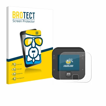 Parte frontale di una confezione del prodotto con il logo del marchio BROTECT. Accanto è raffigurato il dispositivo ISDT Q6 Re