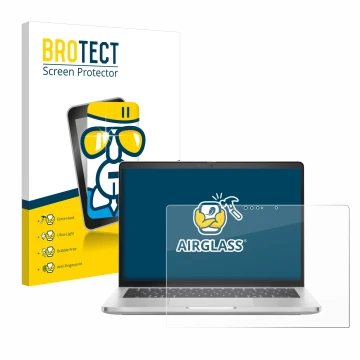 Parte frontale di una confezione del prodotto con il logo del marchio BROTECT. Accanto è raffigurato il dispositivo Dell Pro 1