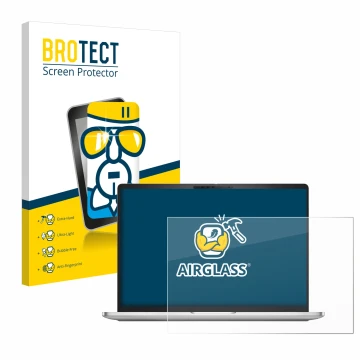 Parte frontale di una confezione del prodotto con il logo del marchio BROTECT. Accanto è raffigurato il dispositivo Dell Pro 1