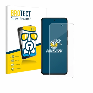 Parte frontale di una confezione del prodotto con il logo del marchio BROTECT. Accanto è raffigurato il dispositivo myPhone N2