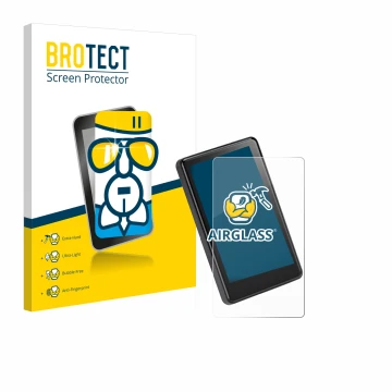 Parte frontale di una confezione del prodotto con il logo del marchio BROTECT. Accanto è raffigurato il dispositivo Bafang C02