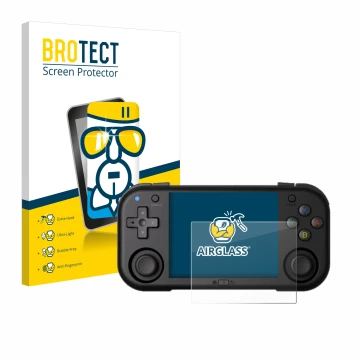 Parte frontale di una confezione del prodotto con il logo del marchio BROTECT. Accanto è raffigurato il dispositivo Magicx Min
