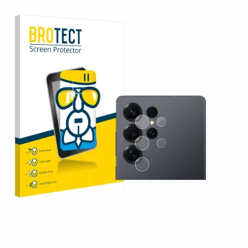 Parte frontale di una confezione del prodotto con il logo del marchio BROTECT. Accanto è raffigurato il dispositivo Samsung Ga