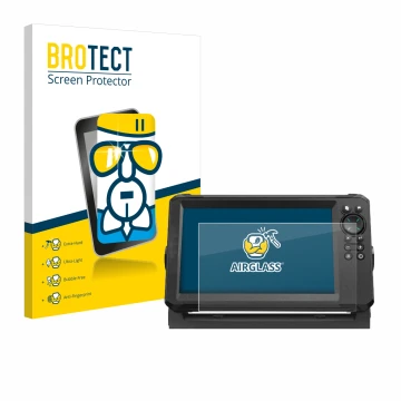 Parte frontale di una confezione del prodotto con il logo del marchio BROTECT. Accanto è raffigurato il dispositivo Lowrance E