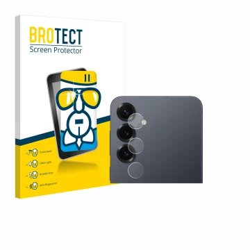 Parte frontale di una confezione del prodotto con il logo del marchio BROTECT. Accanto è raffigurato il dispositivo Samsung Ga