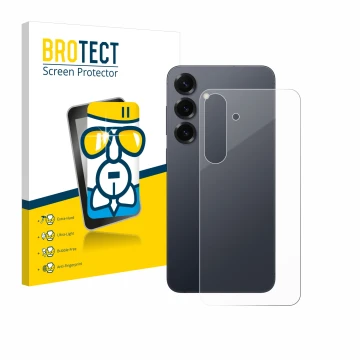 Parte frontale di una confezione del prodotto con il logo del marchio BROTECT. Accanto è raffigurato il dispositivo Samsung Ga