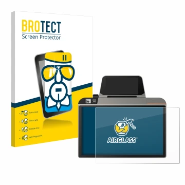Parte frontale di una confezione del prodotto con il logo del marchio BROTECT. Accanto è raffigurato il dispositivo Sunmi D3 M