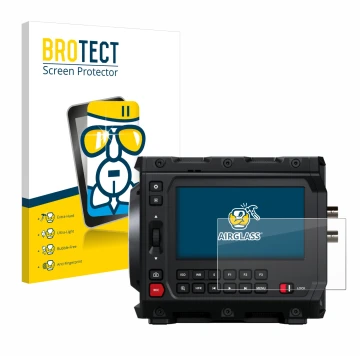 Parte frontale di una confezione del prodotto con il logo del marchio BROTECT. Accanto è raffigurato il dispositivo Blackmagic