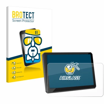 Parte frontale di una confezione del prodotto con il logo del marchio BROTECT. Accanto è raffigurato il dispositivo Carpuride 