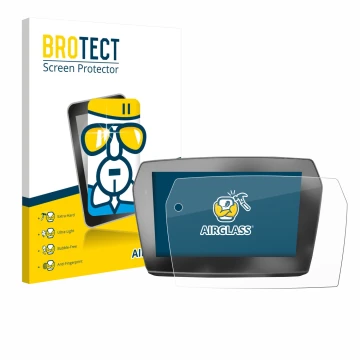 Parte frontale di una confezione del prodotto con il logo del marchio BROTECT. Accanto è raffigurato il dispositivo Voge 525DS