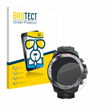 Parte frontale di una confezione del prodotto con il logo del marchio BROTECT. Accanto è raffigurato il dispositivo Xiaomi Mib