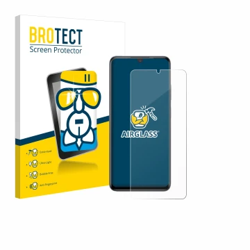 Parte frontale di una confezione del prodotto con il logo del marchio BROTECT. Accanto è raffigurato il dispositivo ZTE Blade 