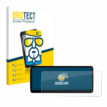Parte frontale di una confezione del prodotto con il logo del marchio BROTECT. Accanto è raffigurato il dispositivo Xtrons QLB