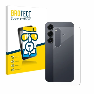 Parte frontale di una confezione del prodotto con il logo del marchio BROTECT. Accanto è raffigurato il dispositivo Samsung Ga