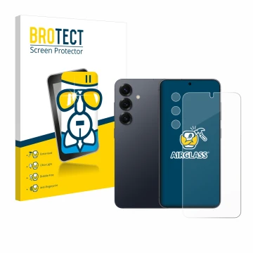 Parte frontale di una confezione del prodotto con il logo del marchio BROTECT. Accanto è raffigurato il dispositivo Samsung Ga