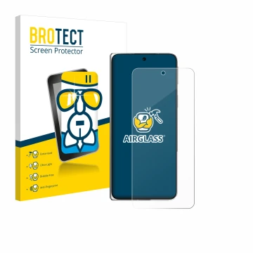 Parte frontale di una confezione del prodotto con il logo del marchio BROTECT. Accanto è raffigurato il dispositivo Oppo Find 