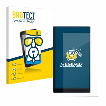 Parte frontale di una confezione del prodotto con il logo del marchio BROTECT. Accanto è raffigurato il dispositivo FiiO JM21 