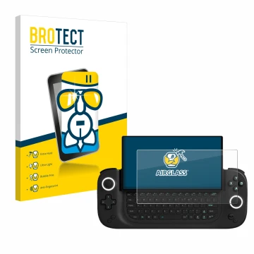 Parte frontale di una confezione del prodotto con il logo del marchio BROTECT. Accanto è raffigurato il dispositivo Antec Core