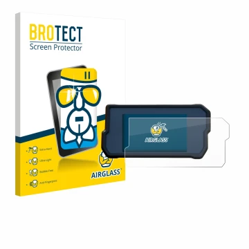 Parte frontale di una confezione del prodotto con il logo del marchio BROTECT. Accanto è raffigurato il dispositivo KTM 390 / 