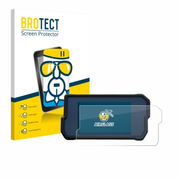 Parte frontale di una confezione del prodotto con il logo del marchio BROTECT. Accanto è raffigurato il dispositivo KTM RC125 