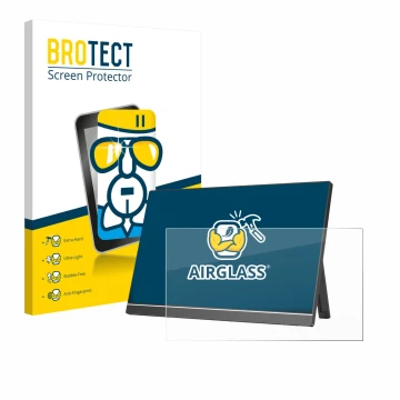 Parte frontale di una confezione del prodotto con il logo del marchio BROTECT. Accanto è raffigurato il dispositivo Arzopa Z1R