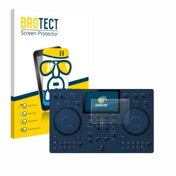 Parte frontale di una confezione del prodotto con il logo del marchio BROTECT. Accanto è raffigurato il dispositivo AlphaTheta