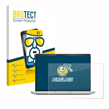 Parte frontale di una confezione del prodotto con il logo del marchio BROTECT. Accanto è raffigurato il dispositivo Dell Pro 1