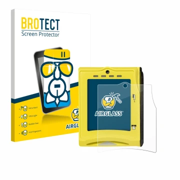 Parte frontale di una confezione del prodotto con il logo del marchio BROTECT. Accanto è raffigurato il dispositivo Nayax VPOS