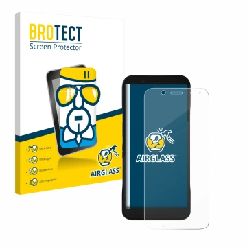 Parte frontale di una confezione del prodotto con il logo del marchio BROTECT. Accanto è raffigurato il dispositivo Datalogic 