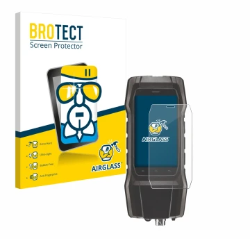 Parte frontale di una confezione del prodotto con il logo del marchio BROTECT. Accanto è raffigurato il dispositivo Testo 300 