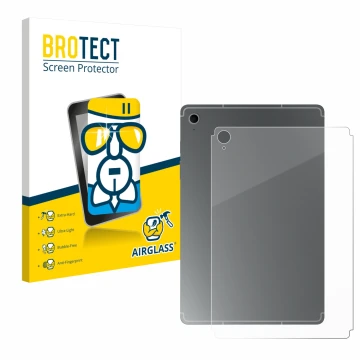 Parte frontale di una confezione del prodotto con il logo del marchio BROTECT. Accanto è raffigurato il dispositivo Samsung Ga