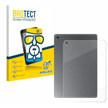 Parte frontale di una confezione del prodotto con il logo del marchio BROTECT. Accanto è raffigurato il dispositivo Samsung Ga