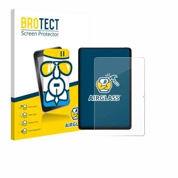 Parte frontale di una confezione del prodotto con il logo del marchio BROTECT. Accanto è raffigurato il dispositivo Xiaomi POC