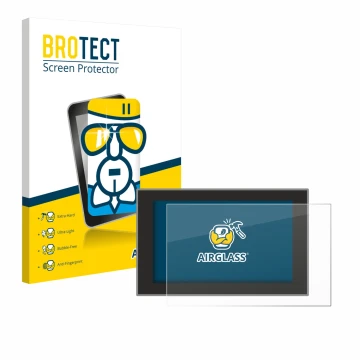 Parte frontale di una confezione del prodotto con il logo del marchio BROTECT. Accanto è raffigurato il dispositivo Dacia Dust