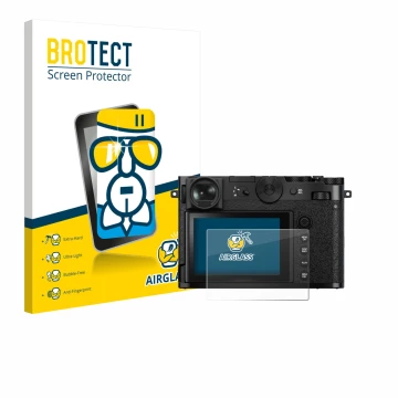 Parte frontale di una confezione del prodotto con il logo del marchio BROTECT. Accanto è raffigurato il dispositivo Fujifilm G