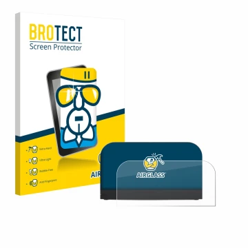 Parte frontale di una confezione del prodotto con il logo del marchio BROTECT. Accanto è raffigurato il dispositivo Nintendo S