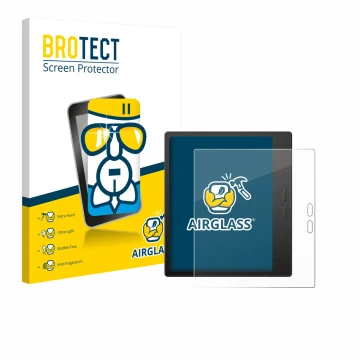 Parte frontale di una confezione del prodotto con il logo del marchio BROTECT. Accanto è raffigurato il dispositivo Boox Go 7 