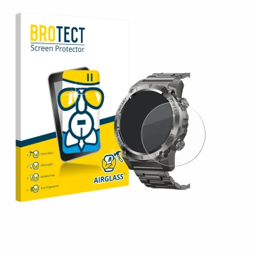 Parte frontale di una confezione del prodotto con il logo del marchio BROTECT. Accanto è raffigurato il dispositivo Naixues 55