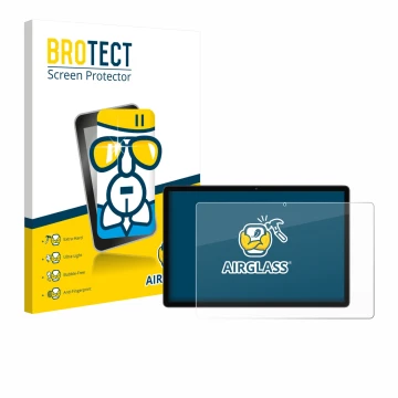 Parte frontale di una confezione del prodotto con il logo del marchio BROTECT. Accanto è raffigurato il dispositivo Blackview 