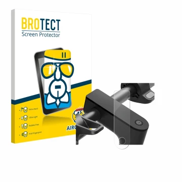 Parte frontale di una confezione del prodotto con il logo del marchio BROTECT. Accanto è raffigurato il dispositivo Xiaomi Ele