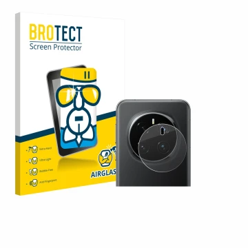 Parte frontale di una confezione del prodotto con il logo del marchio BROTECT. Accanto è raffigurato il dispositivo Honor Magi