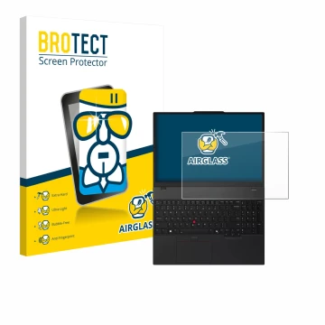 Parte frontale di una confezione del prodotto con il logo del marchio BROTECT. Accanto è raffigurato il dispositivo Lenovo Thi
