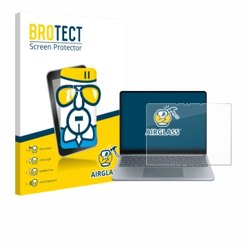 Parte frontale di una confezione del prodotto con il logo del marchio BROTECT. Accanto è raffigurato il dispositivo Microsoft 