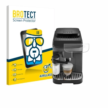 Parte frontale di una confezione del prodotto con il logo del marchio BROTECT. Accanto è raffigurato il dispositivo DeLonghi M