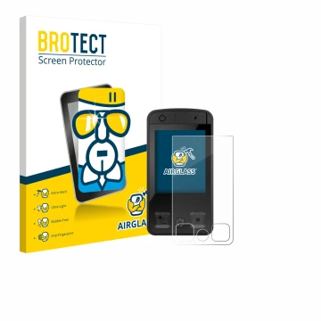 Parte frontale di una confezione del prodotto con il logo del marchio BROTECT. Accanto è raffigurato il dispositivo Bosch Kiox