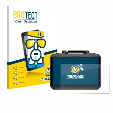 Parte frontale di una confezione del prodotto con il logo del marchio BROTECT. Accanto è raffigurato il dispositivo DJI RC Pro