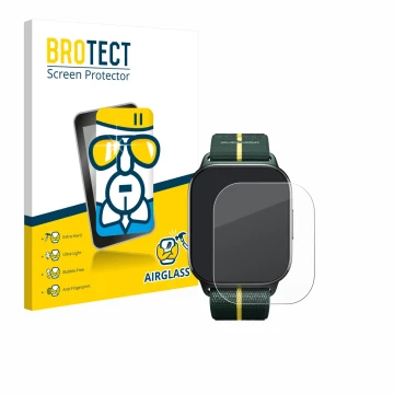 Parte frontale di una confezione del prodotto con il logo del marchio BROTECT. Accanto è raffigurato il dispositivo Motorola M
