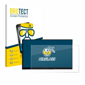 Parte frontale di una confezione del prodotto con il logo del marchio BROTECT. Accanto è raffigurato il dispositivo Verbatim P