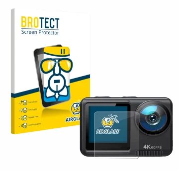 Parte frontale di una confezione del prodotto con il logo del marchio BROTECT. Accanto è raffigurato il dispositivo Wolfang GA